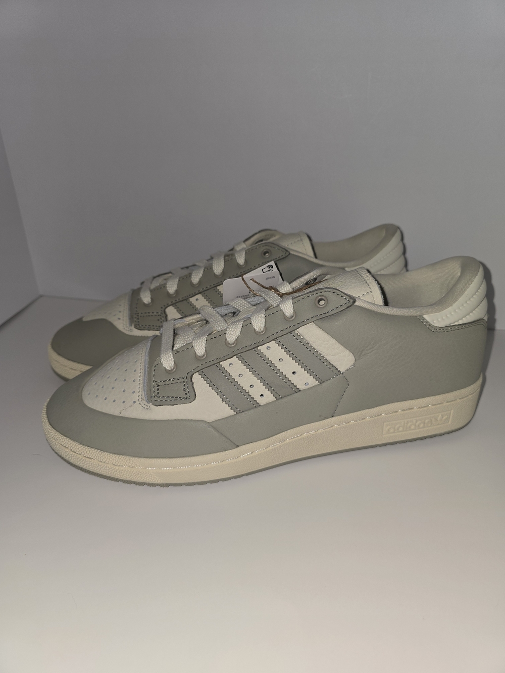 Adidas Centennial 85 Lo 00 Gray White Leather Sneakers Size 12 NWT